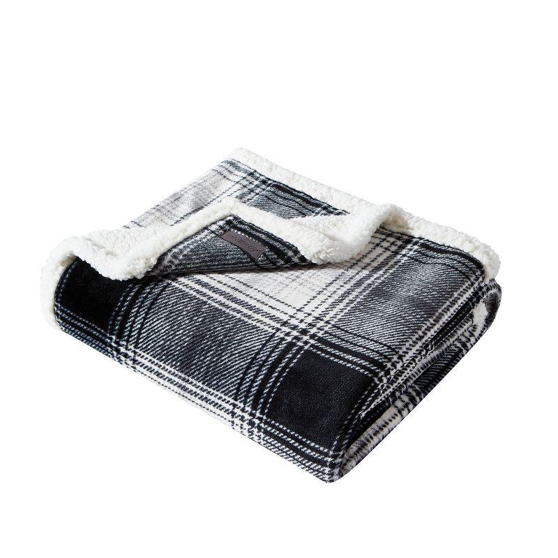 Eddie Bauer Printed Plush Fleece/Sherpa Throw Blankets