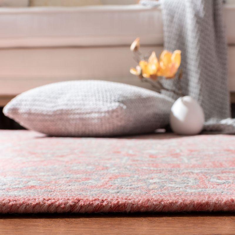 Micro-Loop MLP504 Hand Tufted Indoor Runner Rug - Pink/Ivory - 2'3"x11' - Safavieh