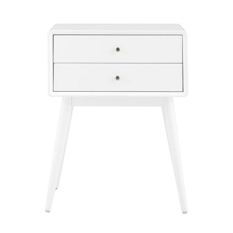 Elle Decor Stephanie Elle Decor Mid-Century Modern Nightstand with 2- Drawers for Storage