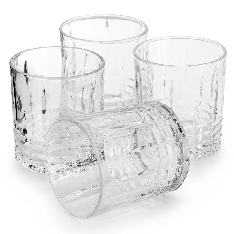 Martha Stewart Everyday Calista 4 Piece Ounce Glass Tumbler Set in Clear