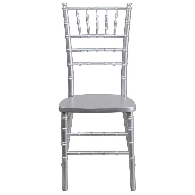 Elegant Silver Wood Chiavari Banquet Chair