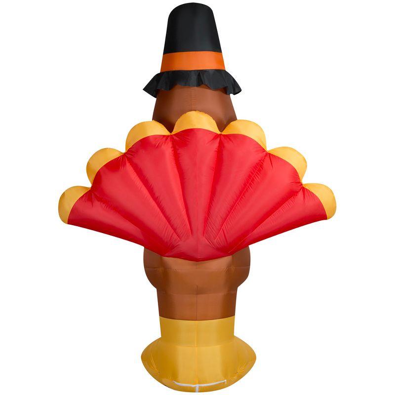 Gemmy Airblown Inflatable Thankful Turkey Giant, 10 ft Tall, Multi