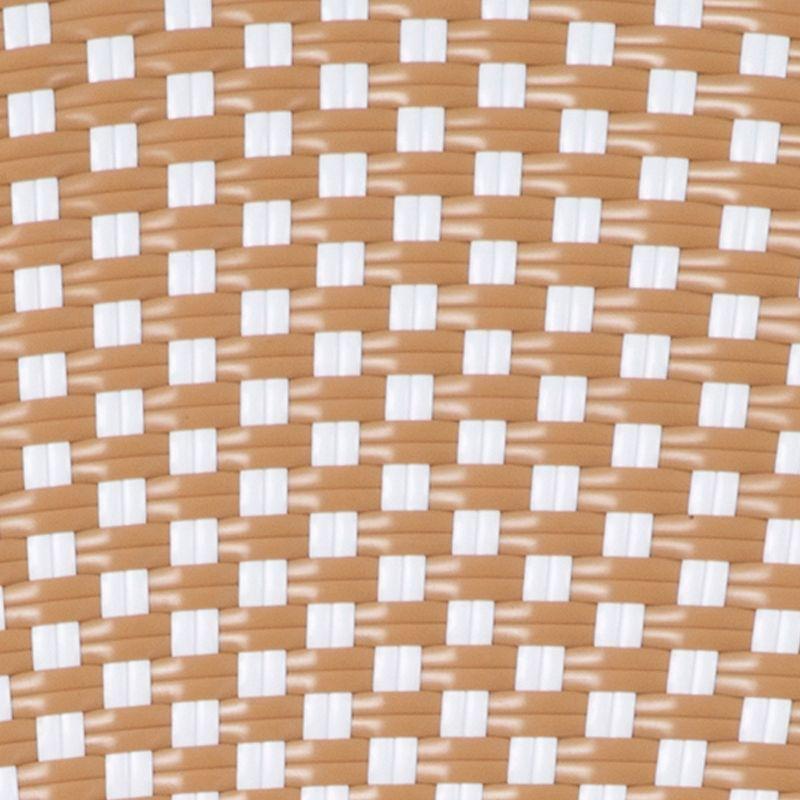 Flash Furniture Lourdes Set of 2 Stackable Indoor/Outdoor Bistro 30" High Bar Stools, Commercial Grade, Natural/White and Light Natural Finish