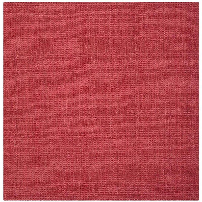Natural Fiber NF730 Hand Woven Indoor Area Rug - Red - 4'x4' - Safavieh