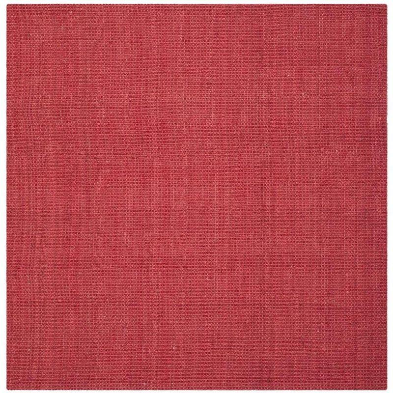 Natural Fiber NF730 Hand Woven Indoor Area Rug - Red - 4'x4' - Safavieh.