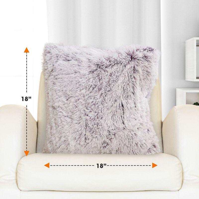 Cheer Collection Faux Fur Throw Pillow (Set of 2)