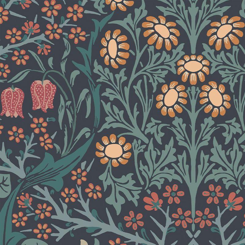 William Morris at Home Blackthorn Navy Wallpaper