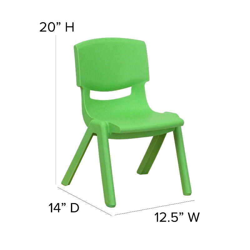 Flash Furniture 2 Pack Plastic Stackable School Chair with 10.5" Seat Height