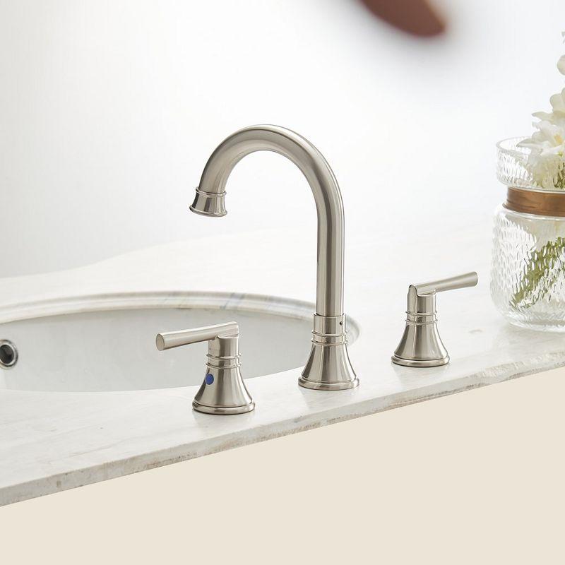 Widespread 2-handle Bathroom Faucet with Drain Assembly