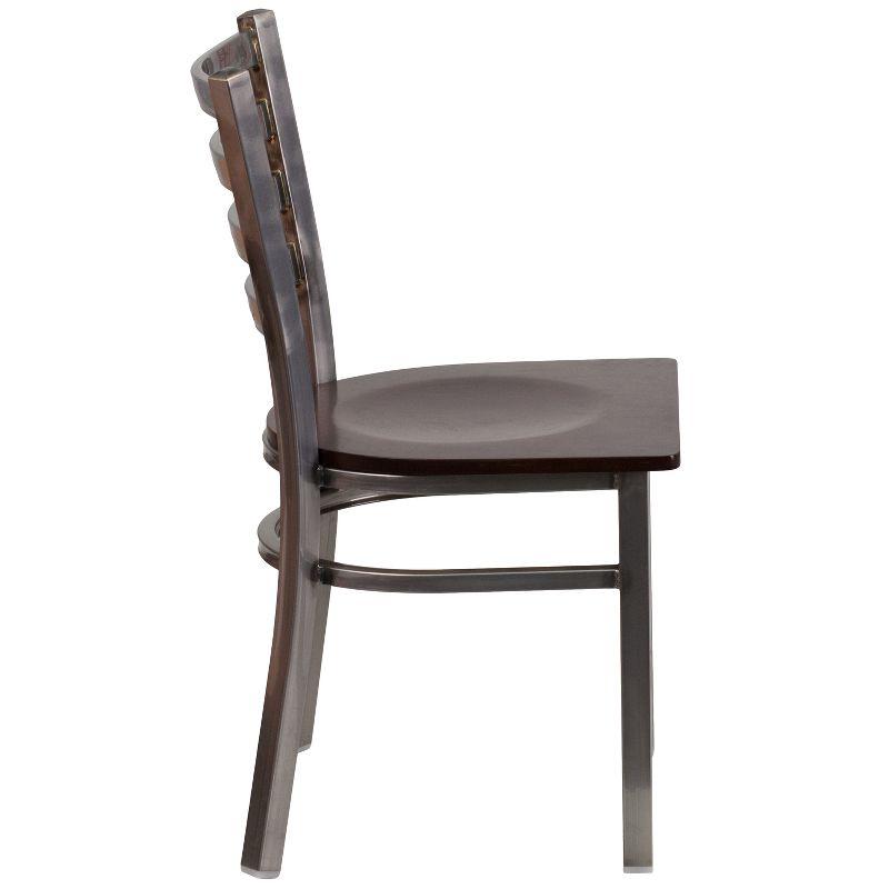 Flash Furniture Kendall Clear Coated Ladder Back Metal Restaurant Chair