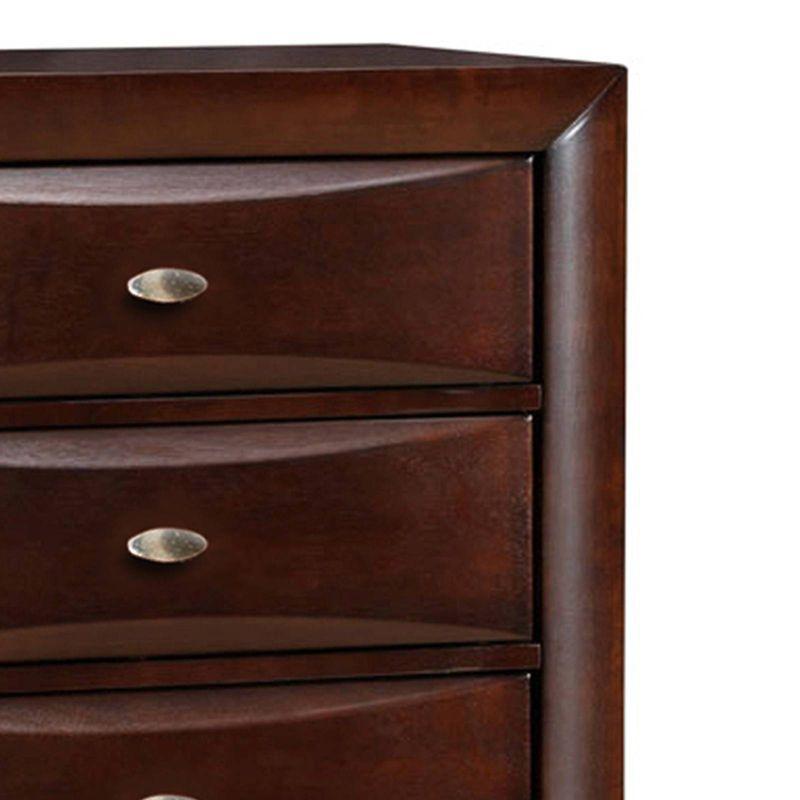 Espresso Solid Wood Chest with Dovetail Drawers