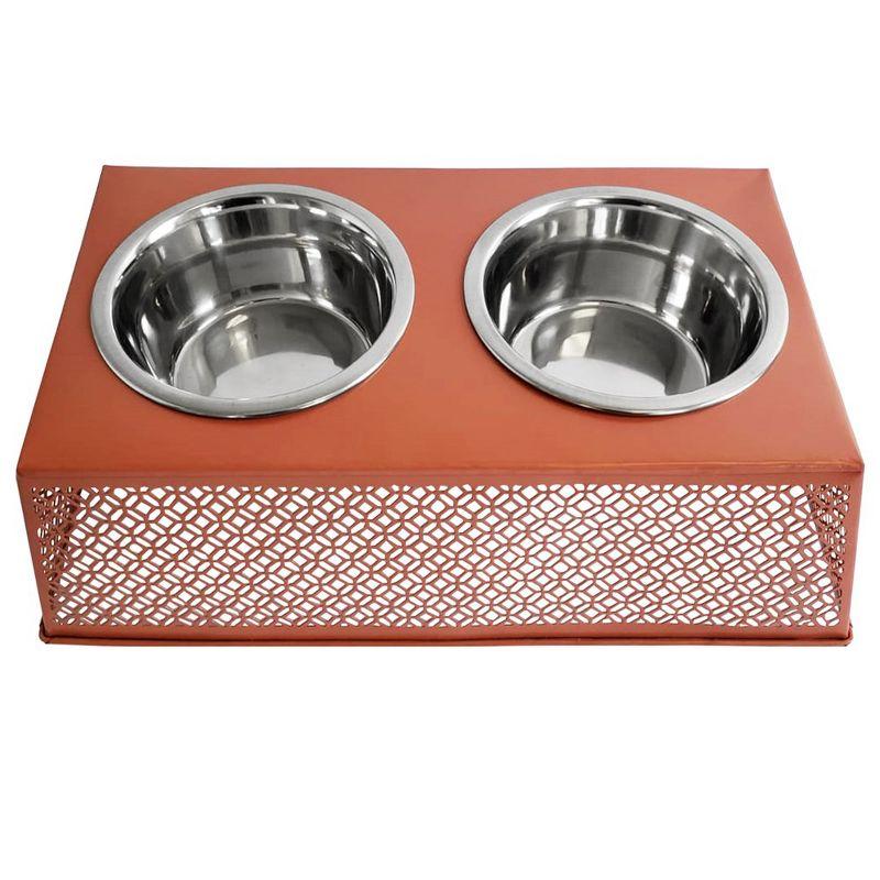 Country Living Elevated Dog Feeder with 2 Stainless Steel Bowls – Raised Pet Bowl, Ideal for Medium to Large Dogs