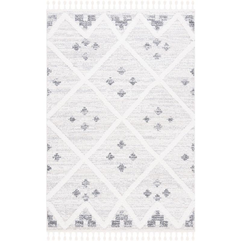 Moroccan Tassel Shag MTS644 Power Loomed Area Rug - Beige/Ivory - 4'x6' - Safavieh.