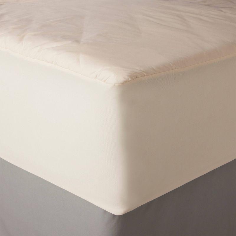 AllerEase Waterproof Mattress Pad with 100% Organically Grown Cotton Top