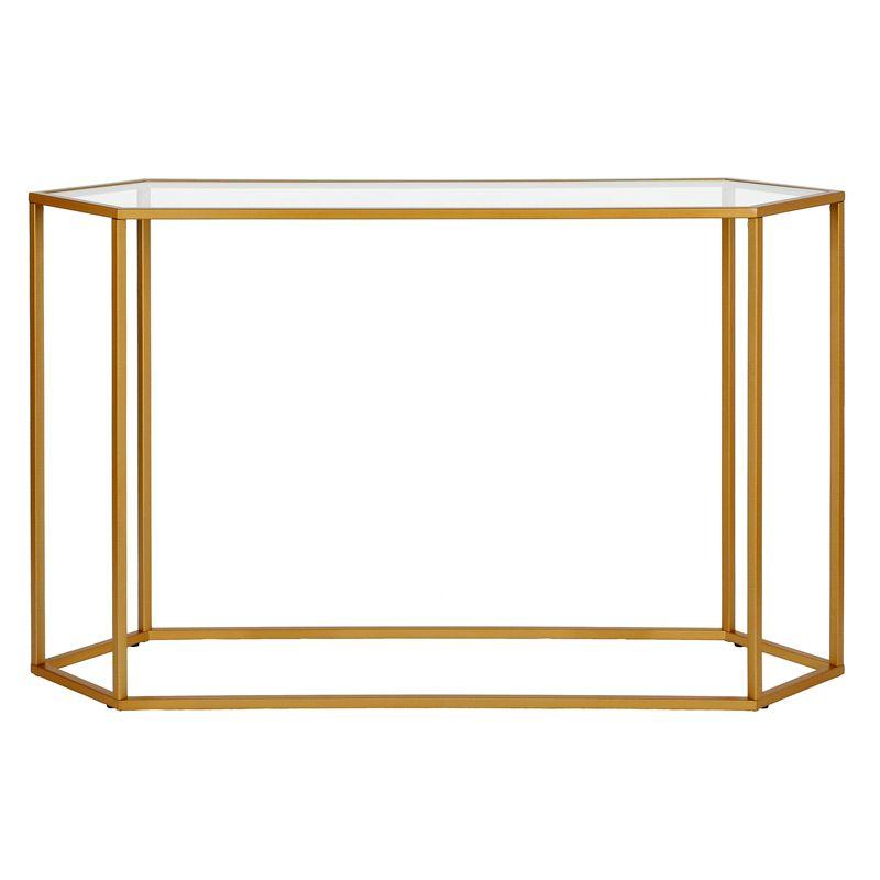 Streamlined Brass Metal Console Table - Henn&Hart