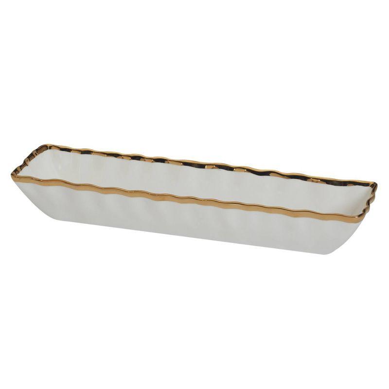 Certified International Regency Cracker Tray Gold