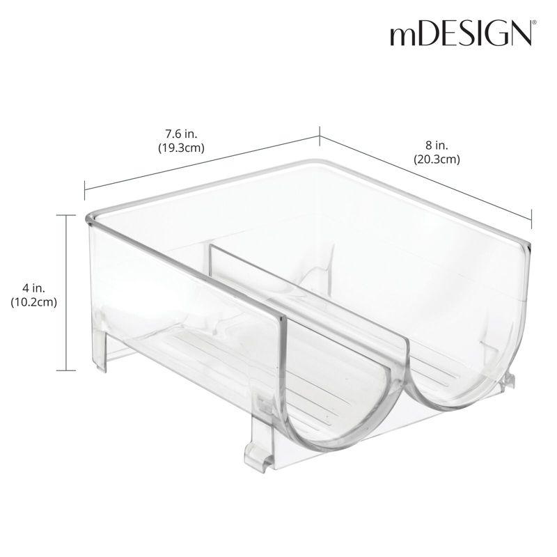 mDesign Plastic Free-Standing Stackable Water Bottle Storage Rack