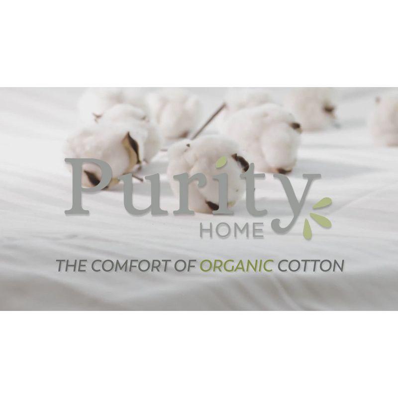 Twin White Organic Cotton Percale Deep Pocket Sheet Set