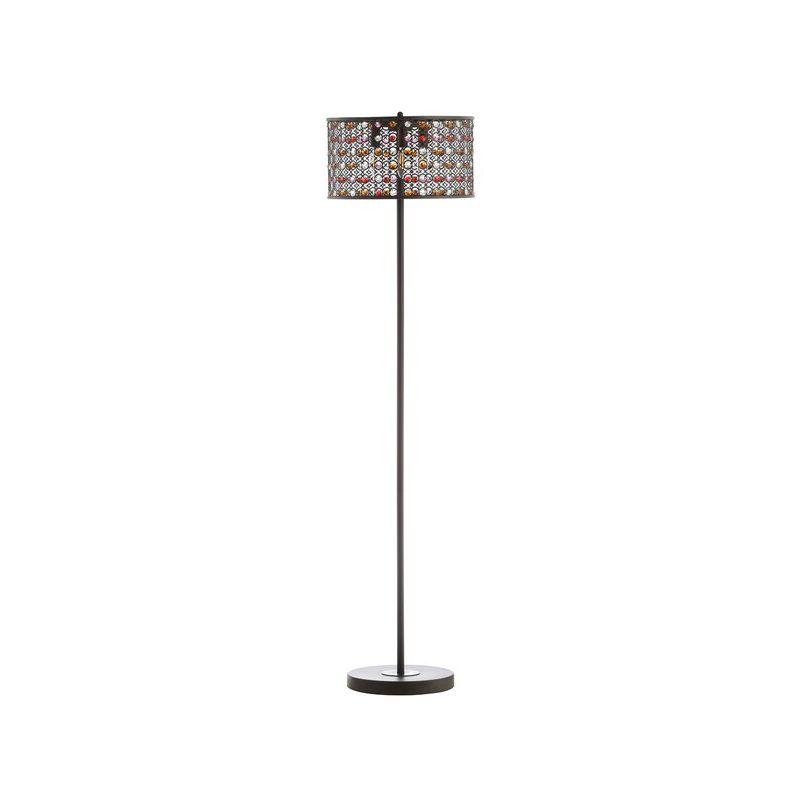 Contemporary Black Stained Glass Mosaic Floor Lamp