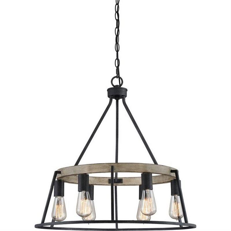 Quoizel Lighting Brockton 6 - Light Chandelier in  Grey Ash