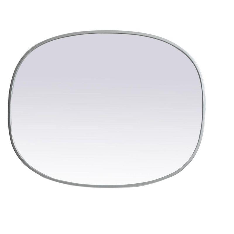 Elegant Decor Brynn Oval Modern MDF Wood/Iron Mirror, 24x40 Inch, Brass