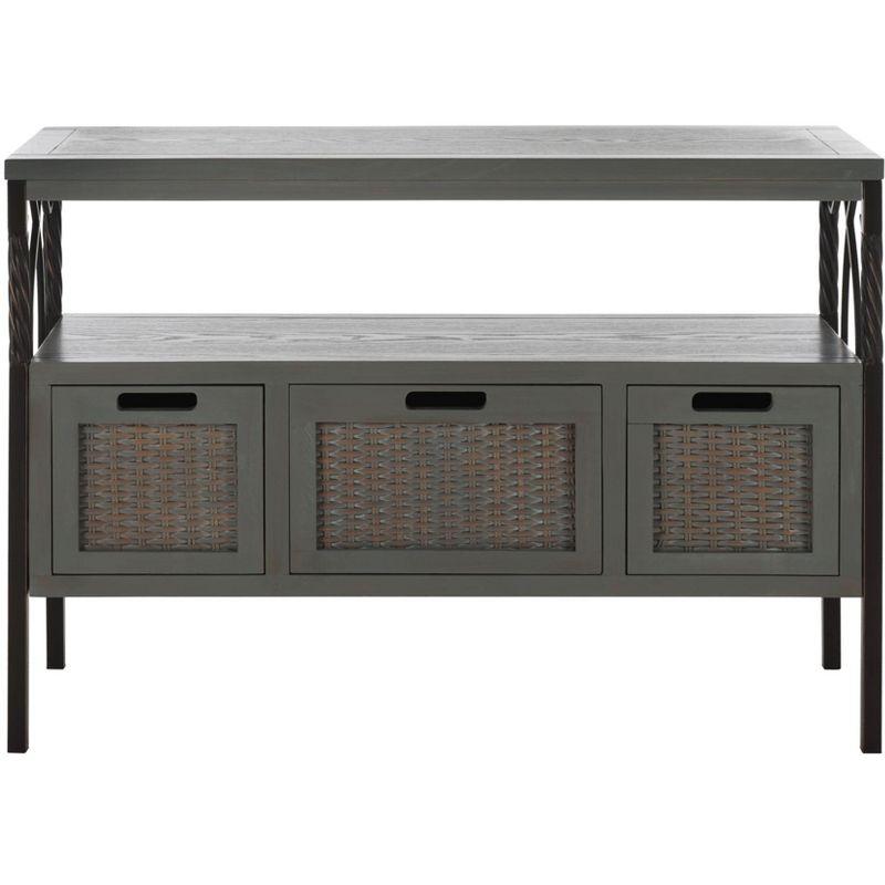 Joshua Media Console - AMH6532B - Gray - Safavieh Couture