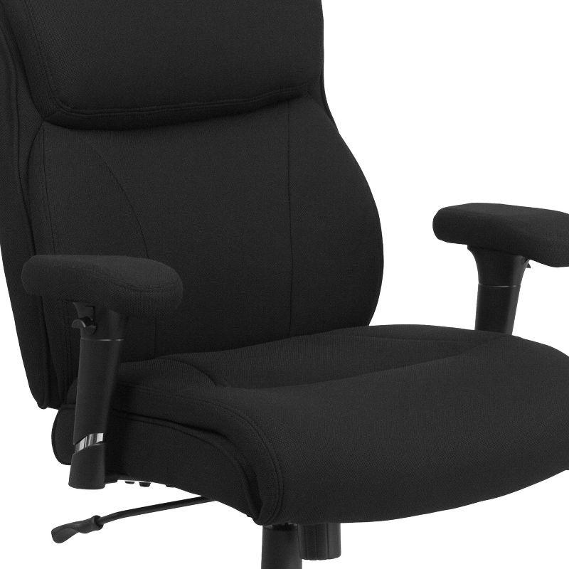 Black Ergonomic Swivel Office Chair with Adjustable Arms