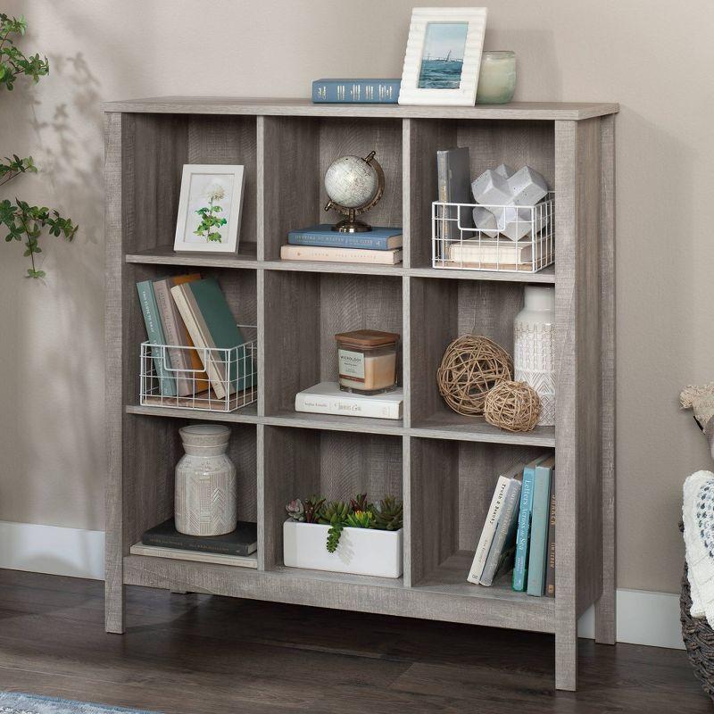 Sauder 41.85" 9 Cube Horizontal Bookcase Spring Maple: Transitional Style, MDF Cubbies, Fixed Shelves