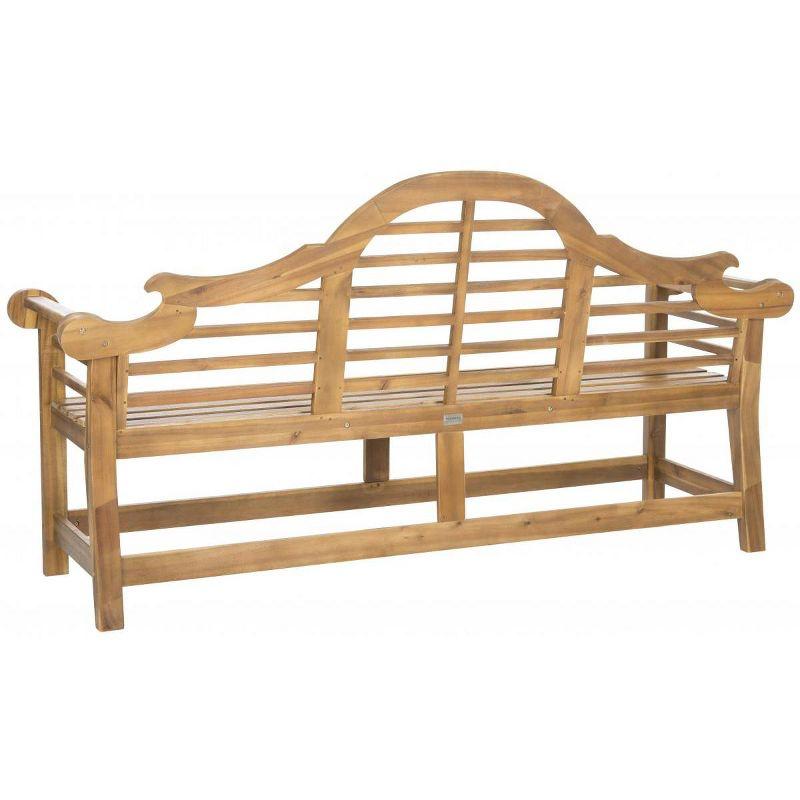 Khara 77" Natural Acacia Wood Garden Bench