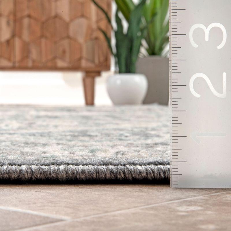 Nuloom 9x12 Becca  Tiled Indoor Area Rug, Charcoal, Faded Transitional Design, Stain Resistant, BedroomLiving Room, Kitchen,