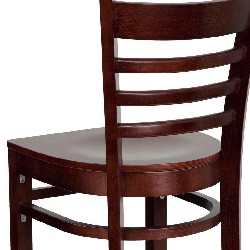 Flash Furniture Ladder Back Wooden Restaurant Barstool