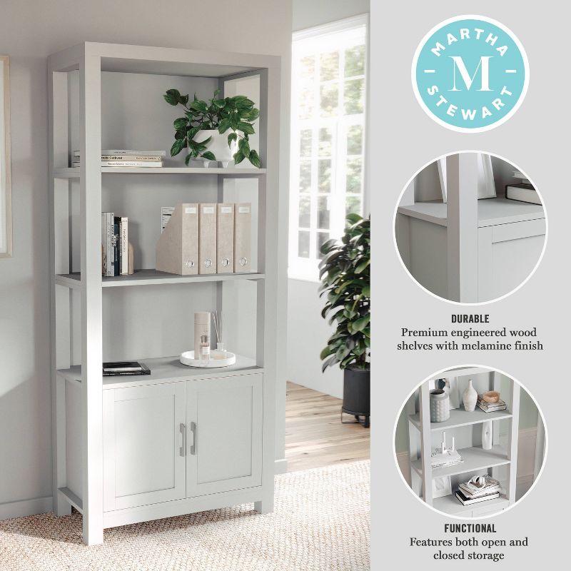 Martha Stewart Teague Martha Stewart 68" Shaker Bookcase with Storage Cabinet