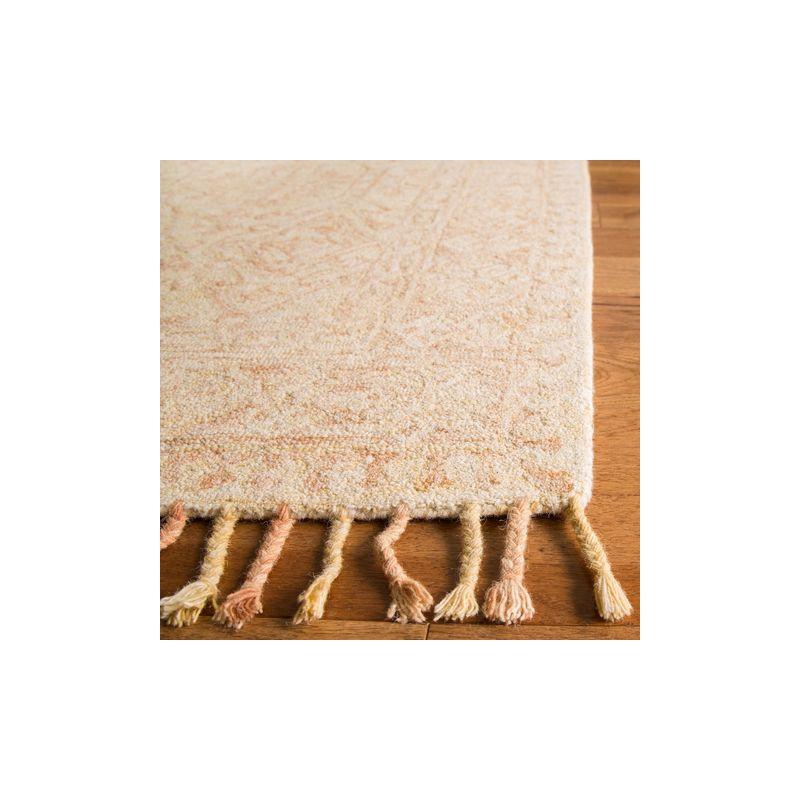 Ivory Geometric Hand-Tufted Wool Runner Rug - 2'3" X 7'