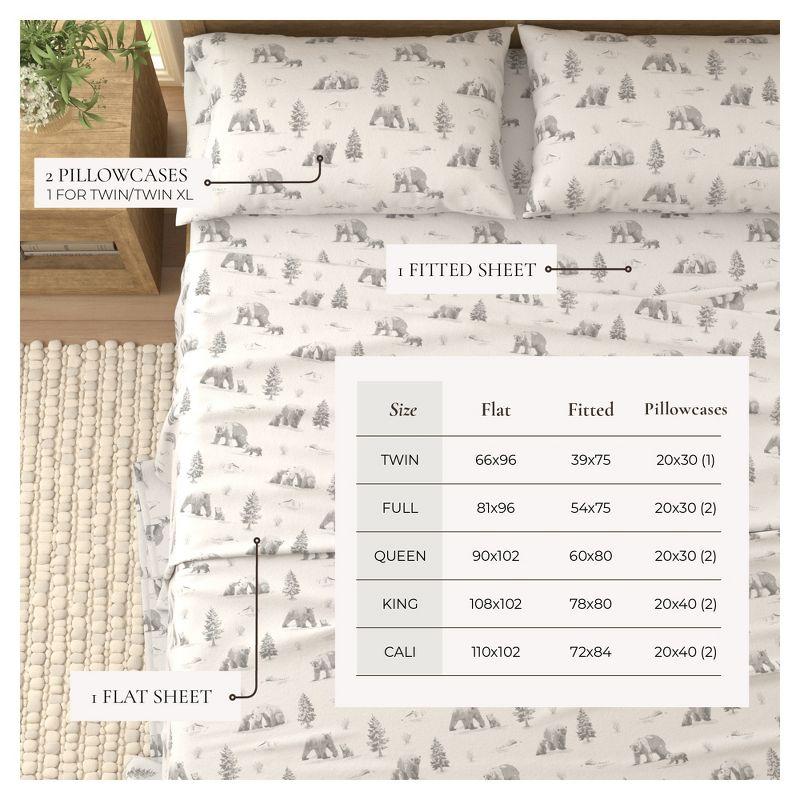 FreshFolds 100% Cotton Lodge Printed Flannel Sheet Set