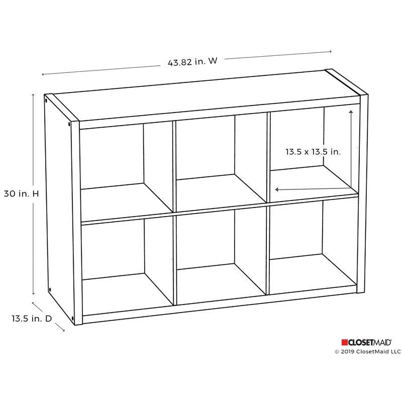 Graphite Gray Honeycomb Wooden 6-Cube Organizer for Kids and Toys