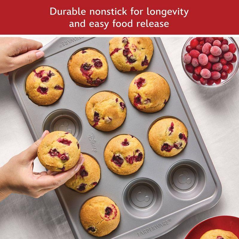 Farberware Farberware Disney Bake With Mickey Mouse Nonstick Muffin Pan / Cupcake Pan, 12 Cup, Red