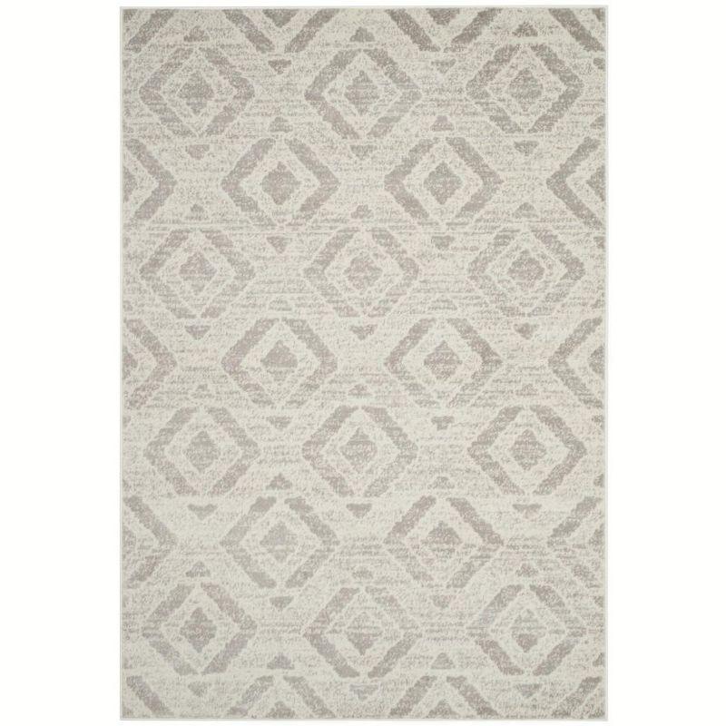 Skyler 5'1" x 7'6" Gray Synthetic Medallion Area Rug