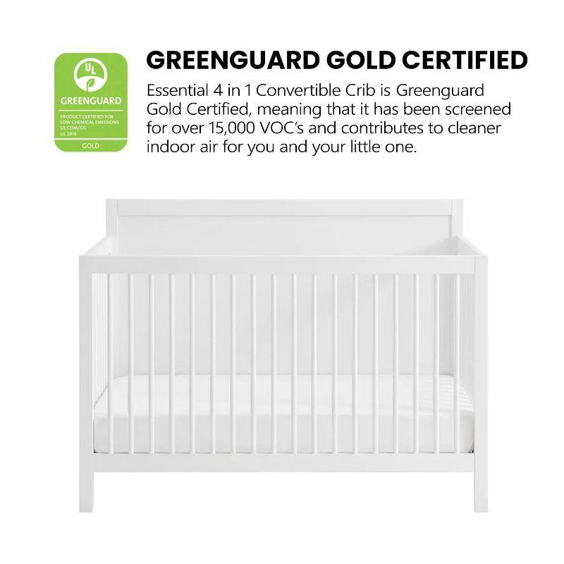 SOHO BABY Essential 4-in-1 Convertible Crib with Panel Headboard