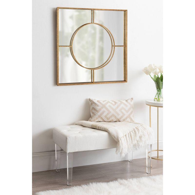 Gold Geometric Square Full Length Accent Mirror