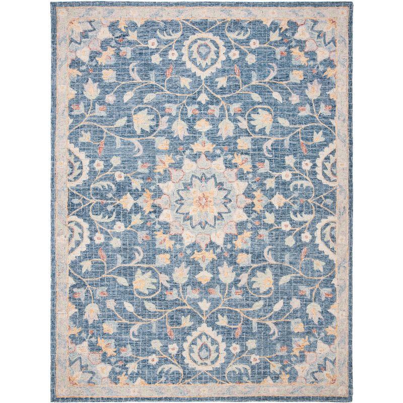 Blossom BLM813 Hand Tufted Area Rug - Navy/Multi - 8'x10' - Safavieh.