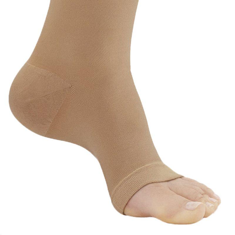 Ames Walker AW Style 293 Adult Medical Support 20-30 mmHg Compression Open Toe Pantyhose Beige X-Large