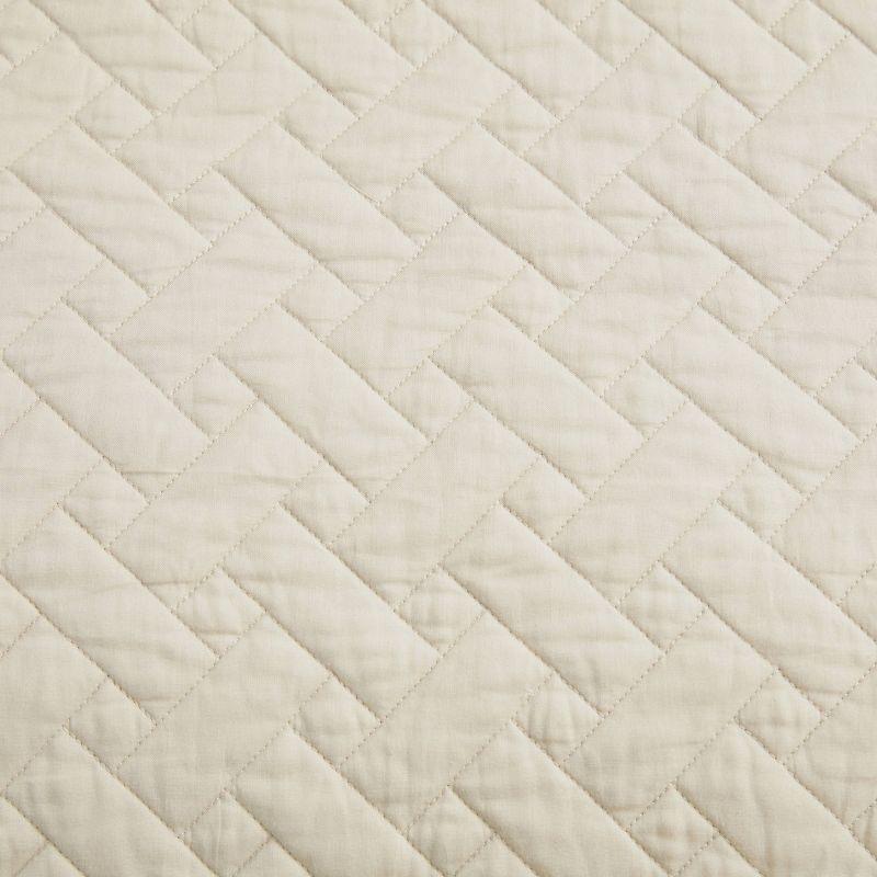 Tommy Bahama Raffia Solid Cotton Reversible Quilt Set