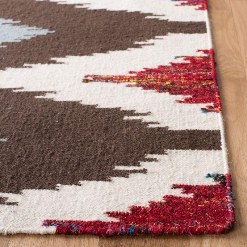 Dhurries DHU647 Hand Woven Flat Weave Indoor Area Rug - Multi - 5'x8' - Safavieh
