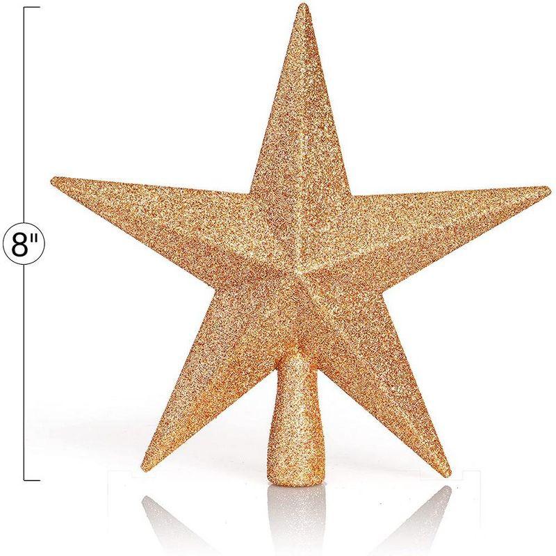 Ornativity Glitter Star Tree Topper - Champagne - 8