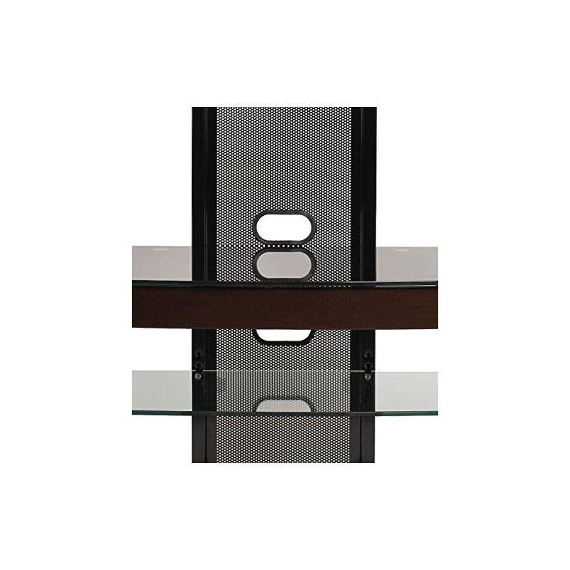 TransDeco Flat panel TV mounting system w/ 3 AV shelves for up to 80Inch plasma or LCD/LED TVs - Espresso