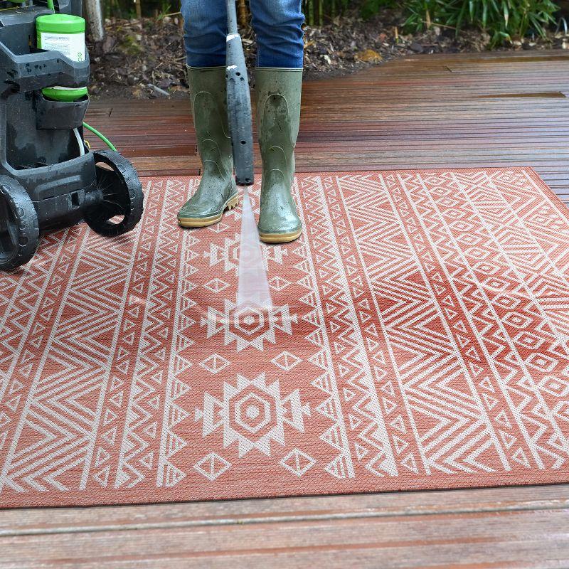 Terra Geometric Flat Woven Indoor/Outdoor Area Rug