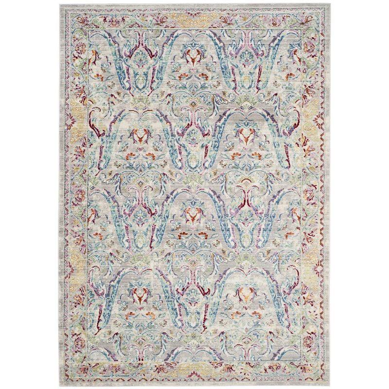 Mystique MYS925 Power Loomed Area Rug Grey / Light Blue 6' X 9' - Safavieh.