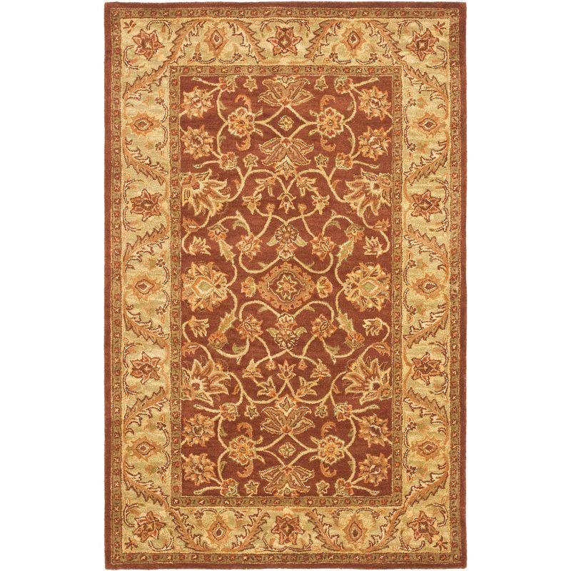 Golden Jaipur GJ250 Hand Tufted Area Rug - Rust/Green - 5'x8' - Safavieh.