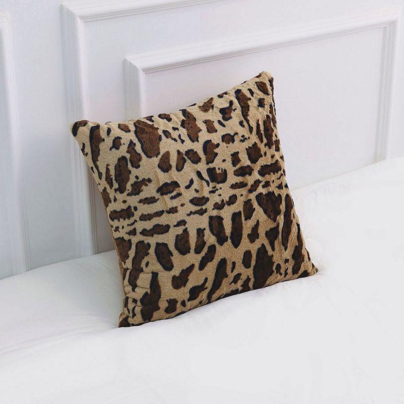 Animal Print Faux Fur Throw Pillow (Set of 2)