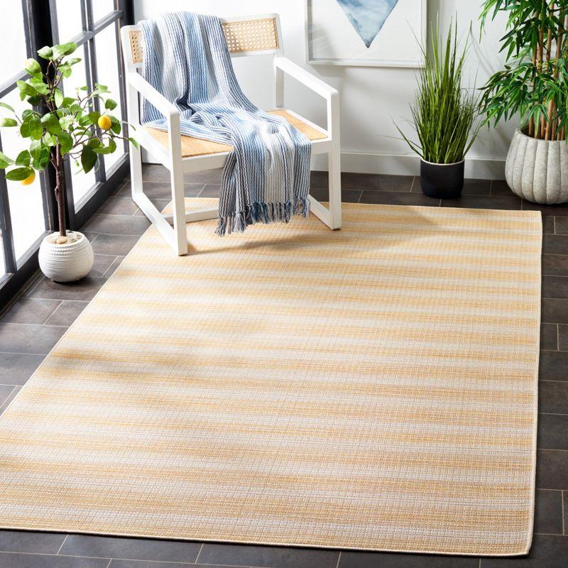 Hampton Yellow Rectangular Synthetic Indoor/Outdoor Rug 4' x 6'